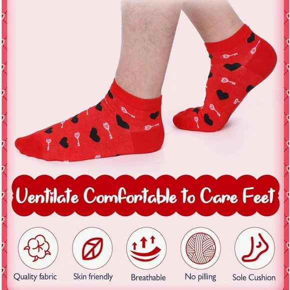 Assorted Heart and Love Patterned Socks - Unisex - New - Picture 2 of 3